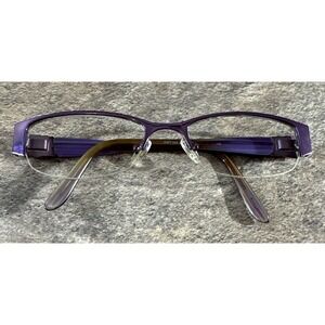 Elizabeth Arden Petite EAPT 62A-3 Purple Half Rim Eyeglasses Frame 50-17-130 G13